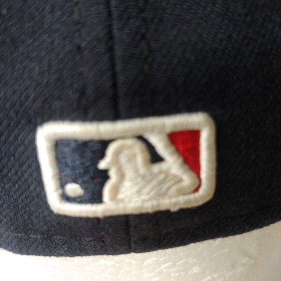 Cleveland Indians Guardians 56Fifty New Era Fitted Cap 7 1/8 Blue Canvas - Picture 8 of 11